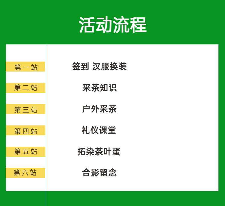   注：行程包含仅供参考，实际行程可能会因为活动参加的人数、体能状况、天气、交通或其他不可控因素发生变化，领队有权临时调整。   活动报名  周末，拒绝宅家，从课业中小小透口气，去到青草绿野地，让孩子们在自然中探索，让好奇的天性伴TA去野去长大！一大一原价618￥，活动期间仅需288￥！（包含服装、活动费用）   活动亮点  西点周末系列之《小小采茶师》在专属于亲子的世外桃源里，换个方式,换个身份感受反差生活中的简单快乐。  小小采茶师体验是放在一个远离城市的地方！秋意愈浓，一切变得缓，内容包含户外采茶、礼仪课堂、拓染茶叶蛋三部分。在一系列动作完成中，全身心投入当下，身心得到了真正放松，在茶香里，人放下杂念，享受释放的亲子时光。   户外采茶  在老师讲解完后，孩子们像一只只勤劳的小蜜蜂，迫不及待地走上茶田。伸出手，看准地方，用手轻轻一掐，脆生生、水灵灵的嫩芽就在我的掌心中，它仿佛还沾着泥土的气息呢!   礼仪课堂  识茶，鉴茶，泡茶，品茶，敬茶，让孩子在课堂上学习茶礼仪，培养专注力，给孩子们带来无尽的心灵启发，让他们从小懂得感恩与尊重的重要性!   茶让人清醒，让人冷静。 热了，它给你清凉， 冷了，它给你温暖， 让你向前去，打开眼界，茶教会你怎样生活着。    学完茶礼后，于是独自泡一盏茶，烧水、净盏、温杯，小坐片刻，手起手落捣鼓间，每个细节都能让人静下来。     拓染茶叶蛋   学完茶礼，我们将随着老师学习茶叶蛋制作的过程，并在茶叶蛋上描绘我们的奇思妙想！等活动结束后还可以将我们的作品带回家哟！  西点也为孩子们提供了美妙的周末半日营：时间短，离家近，不耽误作业辅导。全家齐上阵的亲子营，让你足不出沪便可以体验一次轻松惬意的户外之旅，在玩中收获亲子感情！
