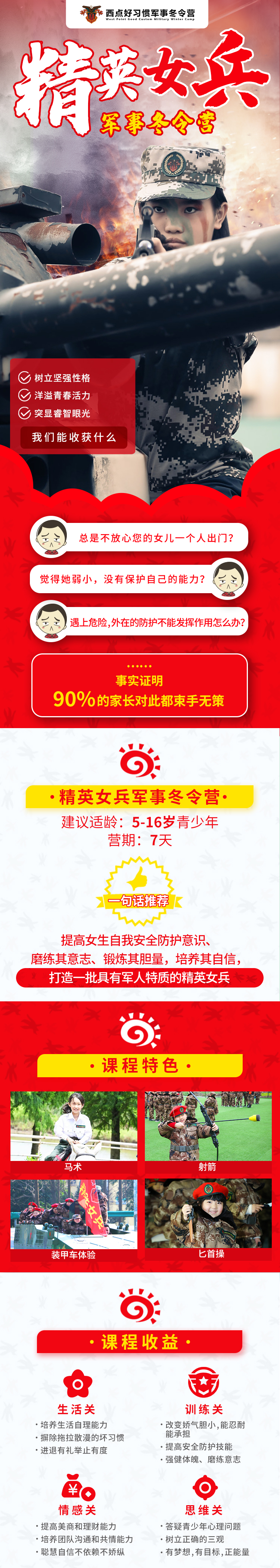 2022年寒假七天精英女兵特训营,2022冬令营