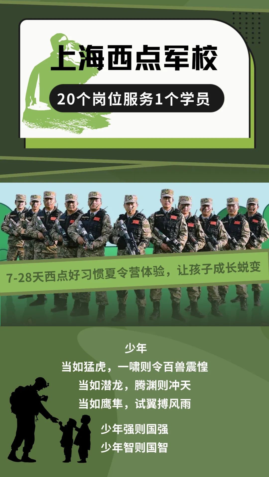 西点好习惯夏令营20个岗位服务1个学员！